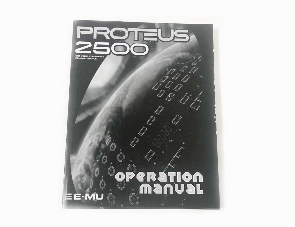 Operation Manual, Proteus 2500