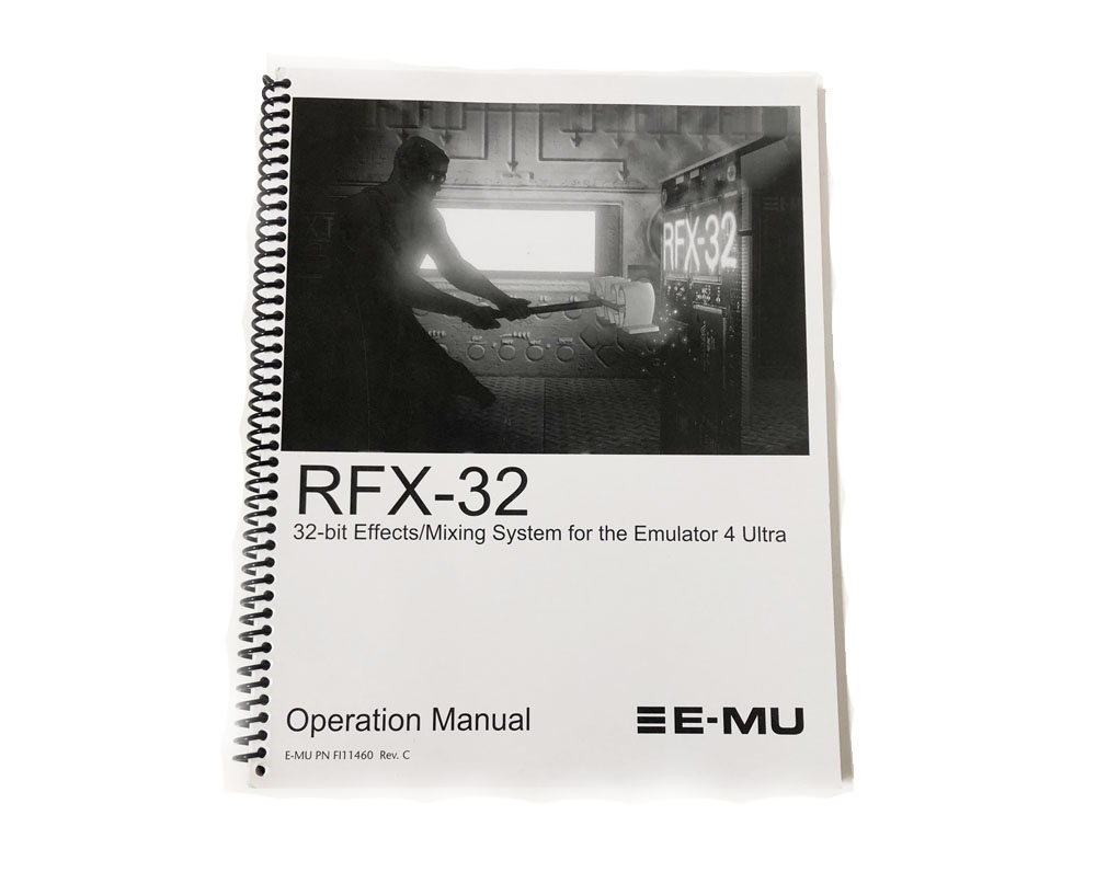 Operation manual, RFX-32