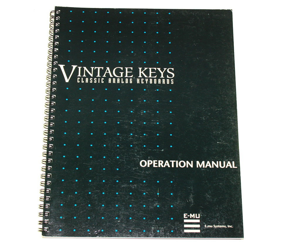 Operation Manual, E-mu Vintage Keys