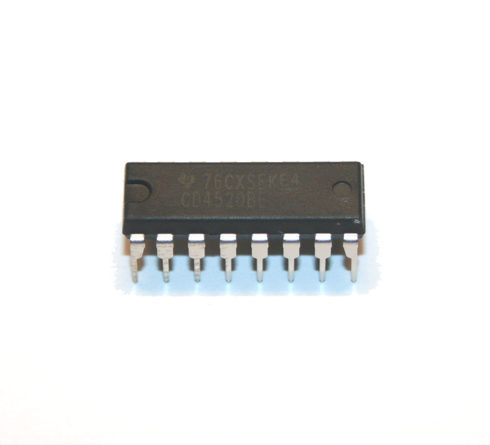 IC, 4520 dual binary up counter