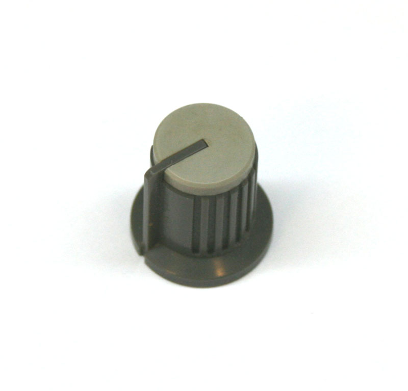 Knob, gray with light gray face, Akai