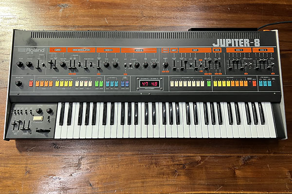Roland Jupiter 8, with Encore MIDI kit