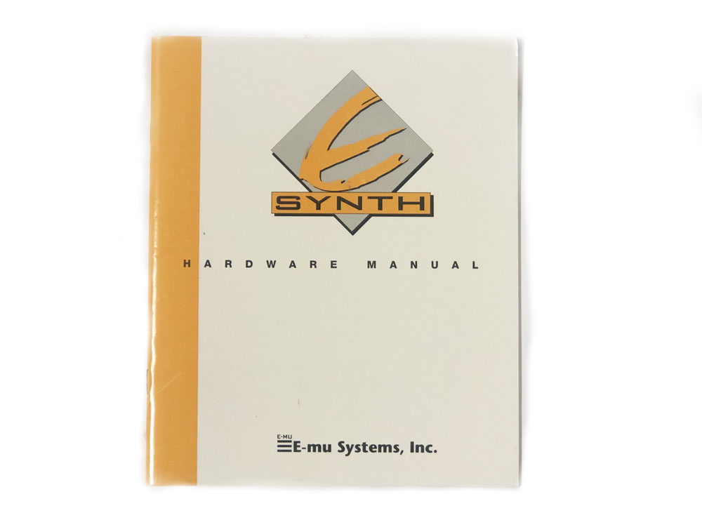 Hardware manual, E-mu E-Synth