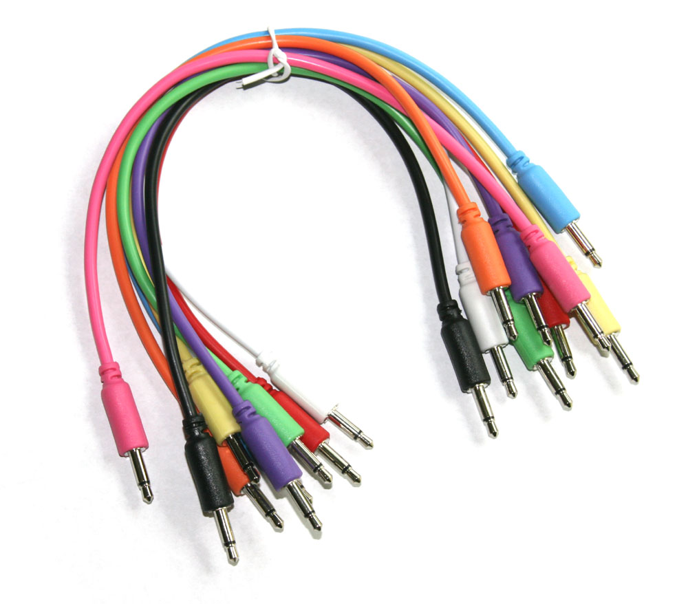 Patch cords, 9-in., set of 9, 3.5mm connectors